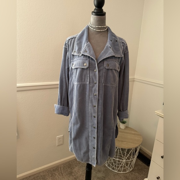 New “We The Free” Free People Over Sized Corduroy Shacket- XS - Picture 5 of 10